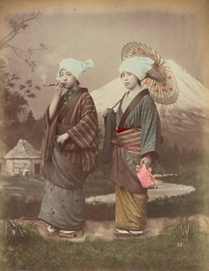 日本人旅行者、1880年頃 作： Kusakabe Kimbei