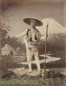 フジヤマに登る巡礼者 作： Kusakabe Kimbei