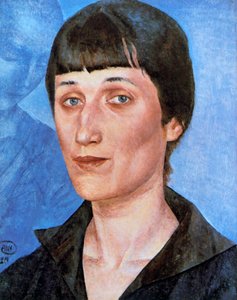 アンナ・アフマートヴァの肖像、1922年 作： Kuz