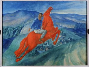 はで。 Kuzma Sergeyevich Petrov Vodkin (Petrov-Vodkin) (Kouzma Petrov Vodkin) (Petrov-Vodkin) (1878-1939)、キャンバスに油彩による絵画 作： Kuzma Sergeevich Petrov Vodkin