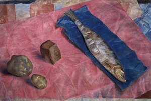 ニシン、1918年（油布に油彩） 作： Kuzma Sergeevich Petrov Vodkin
