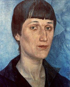 アンナ・アフマートヴァ（ロシアの詩人）の肖像 作： Kuzma Sergeevich Petrov Vodkin