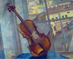ヴァイオリン、1918 作： Kuzma Sergeevich Petrov Vodkin