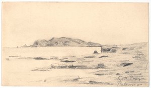 パレルモの海岸から見たモンテ・ペレグリーノ 作： Laurits Andersen Ring