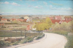 ニュージーランド、Næstved 近くの道路からの眺め 作： Laurits Andersen Ring