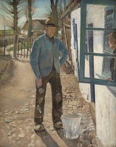 古い家をしっくい塗り 作： Laurits Andersen Ring