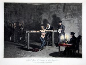 「異端審問の第三級拷問」、1813年。 作： LC Stadler