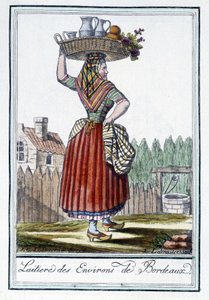 Laitiere des environs de Bordeaux - J. Grasset St Sauveur, Deron, Parisの「Encyclopédie des voyages」に掲載。