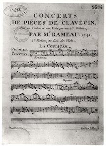 Jean-Philippe Rameauによる &39;Concerts de Pieces de Clavecin&39;のスコアシート（1683-1764）1741 作： L. Hue