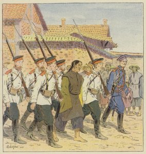 ロシアの一般スタッフへの中国のスパイの行動 作： L. Malespine