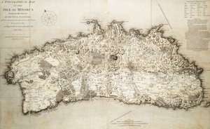 ミノルカ島 地図 作： L. S. de la Rochette