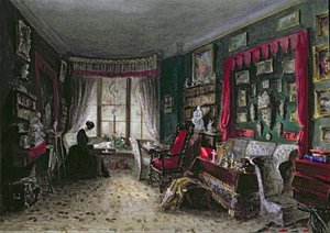 1849年ロンドンのシッティングルーム 作： Lady Honoria Cadogan