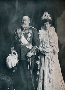 エドワード 7 世とアレクサンドラ女王、1908 年頃、1911 年 作： Lafayette