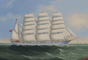 満帆の「アッチナシー号」 / The four-masted barque 