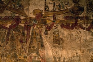 ダー神殿のバスレリーフ、下ヌビア、エジプト、エジプト文明、新王国時代、第19王朝