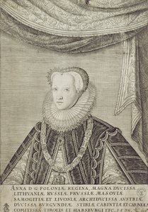アンナ・ハプスブルク（1573-98）ポーランドの女王、1596 作： Lambert Cornelis