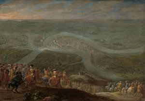 シェンケンシャン包囲戦でのルイ 14 世と側近、1672 年 作： Lambert de Hondt (II)