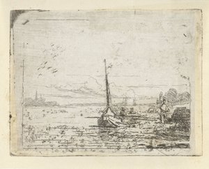 海岸に船 作： Lambertus  Hardenberg