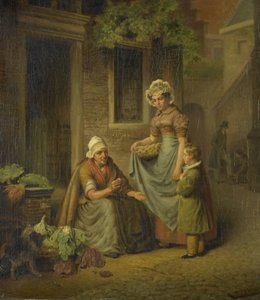 野菜売りの女 作： Lambertus Johannes Hansen