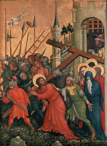 1377年にハンガリー王ルートヴィヒ1世がブルガリア人に勝利したこと」1430年 作： Lambrechter Votivtafel