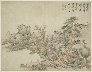 古代の巨匠のスタイルの風景: 王蒙 (c. 1308-1385) の後