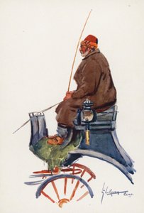 エジプトの人々カブマン、アーバギ（カラーリトグラフ） 作： Lance Thackeray