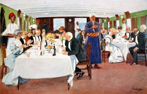 食後のスピーチ」、1908年。   作： Lance Thackeray