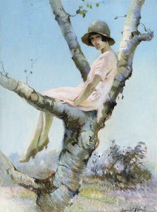 ピンクのドレス 作： Lancelot Roberts