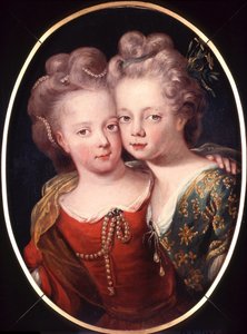 子供時代のイザベラ・シャルロッテとソフィア・ヘドウィグの二重像