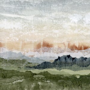 重なり合う山々の抽象画 作： Lara Eckerman