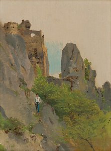 スーオブスケ遺跡の眺め、1875年〜85年 作： Laszlo Mednyanszky