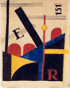 大きな鉄道写真のためのスケッチ 作： Laszlo Moholy Nagy