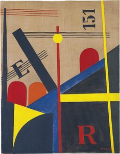大型鉄道絵画、1920 作： Laszlo Moholy Nagy
