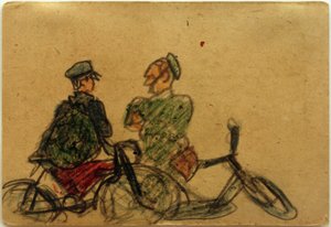 無題（会話中のサイクリスト）