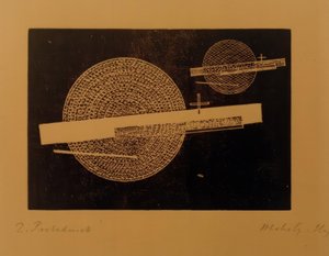 無題（バーのある2つの円） 作： Laszlo Moholy Nagy