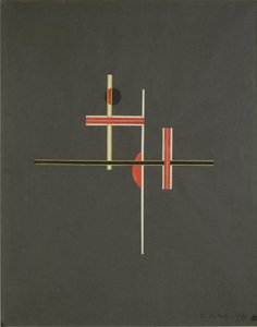 赤と黒のバランス、1922 作： Laszlo Moholy Nagy