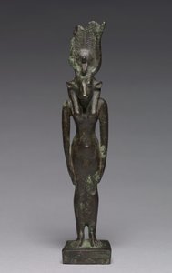 ハトホルの小像、紀元前664〜30年 作： Late Period Egyptian