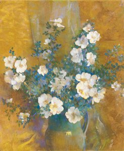 Rosas Brancas (pastel a bordo) 作： Laura Coombs Hills