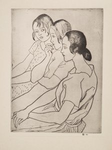 カントリー・ガールズ、パブ。 1927年。 作： Laura Knight