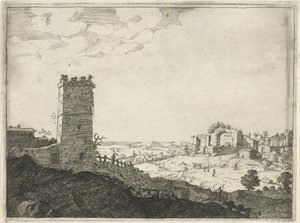 塔のある風景 古代ローマの建物のある風景（シリーズタイトル）