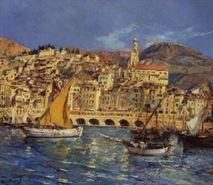 南仏・マントンの街並み 作： Laurent Lucien Gsell