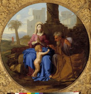 聖母子と聖ヨセフの図 ローラン・ド・ラ・ハイレ（1606-1656）作 作： Laurent de la Hyre