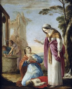 Sainte Elisabeth de Hongrie (1207-1231) - sainte Elisabeth de Thuringe - The Miracle of Saint Elizabeth of Thuringia - Peinture de Laurent de La Hyre (1606-1656) - Oil on canvas, 77,5x64 - Private Collection 作： Laurent de la Hyre