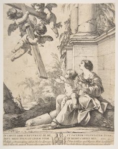天使と聖母子、1639年。 作： Laurent de la Hyre