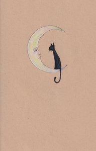 マテオと月、2025年（色鉛筆、トーン紙） 作： Laurie Michaels