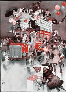 1921年のクリスマス・ショッピング。 作： Laurie Tayler