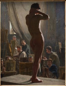ボナのスタジオの男性ヌード 作： Laurits Regner Tuxen