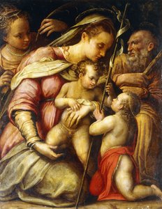 洗礼者聖ヨハネと聖カタリナの聖家族 作： Lavinia Fontana