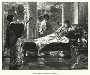 古代ローマの生活風景（エングレービング 作： Lawrence (after) Alma Tadema
