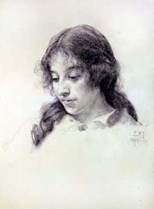 ミス・レイヴン・ヒルの肖像研究 作： Lawrence Alma Tadema